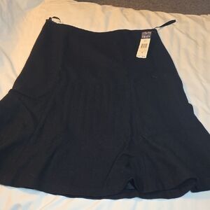 Chaps Classic Black A-Line Skirt